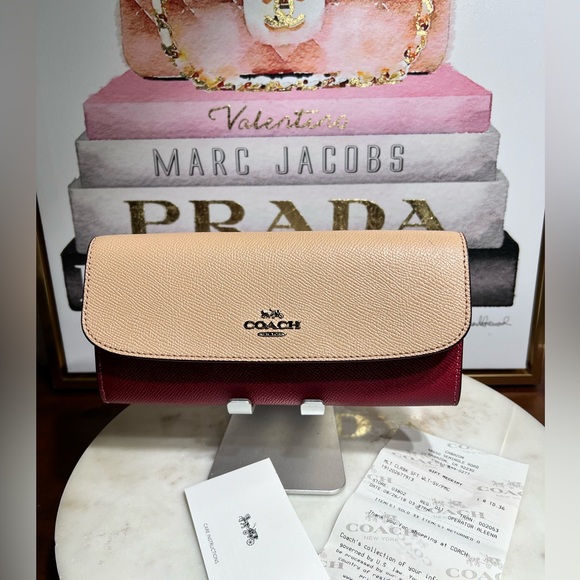 Coach Handbags - Coach Colorblock Leather Slim Envelope Wallet NWT
